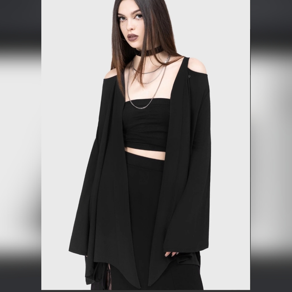 Killstar Black Open Cardigan